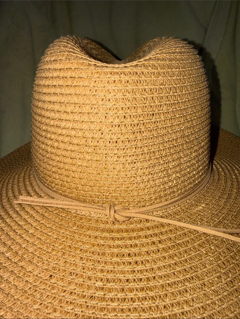 House of Harlow 1960 Tan Braided Wide Brim Sun Hat